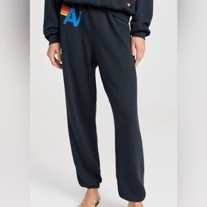 Aviator Nation logo sweatpants in charcoal. Size M.